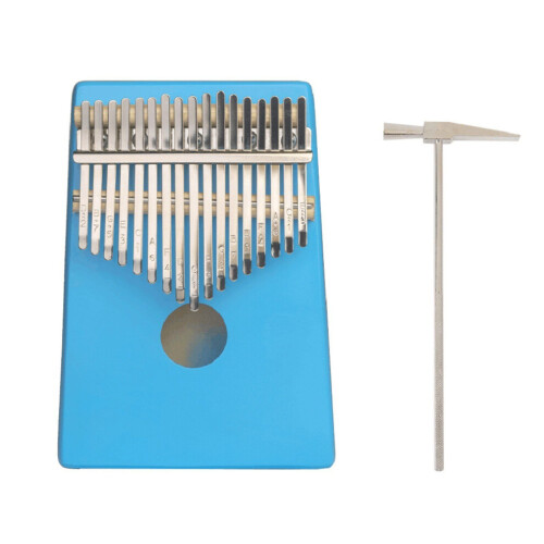 (Μπλε) 17 πλήκτρα C-Tune Thumb Piano Kalimba Φορητό δάχτυλο από μασ