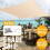 (Χακί) Sun Shade Sail Garden Patio Αντηλιακό Τέντα με κουβούκλιο 98% 4