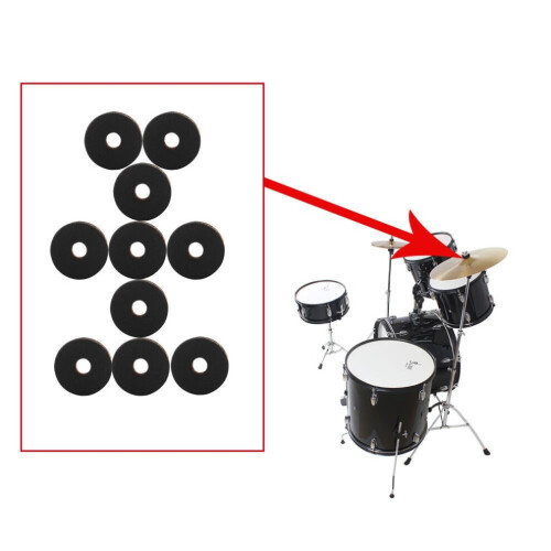 10 Packs Drum Cymbal Felt Pad Protector Στρογγυλό διαχωριστικό Drum Mat γι