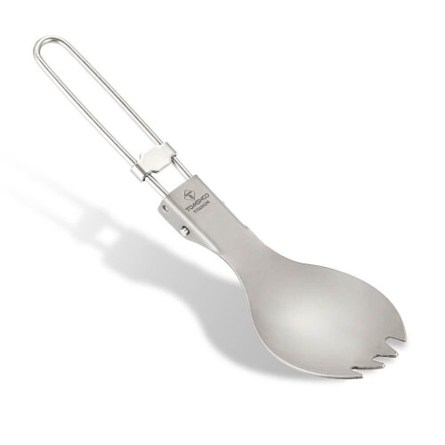 Πτυσσόμενο Titanium Spork για Υπαίθριο Κάμπινγκ Πεζοπορία Πεζοπορ