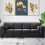 Snugg Furniture (Black) Raven Plush Velvet 4 Seater Corner Sofa 1