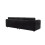 Snugg Furniture (Black) Raven Plush Velvet 4 Seater Corner Sofa 3