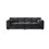 Snugg Furniture (Black) Raven Plush Velvet 4 Seater Corner Sofa 4
