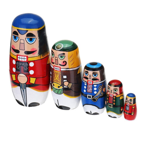Ξύλινη κούκλα Matryoshka Χειροποίητη διακόσμηση Χριστουγεννιάτι 2