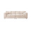 Snugg Furniture (Cream) Raven Plush Velvet 4 Seater Corner Sofa 3