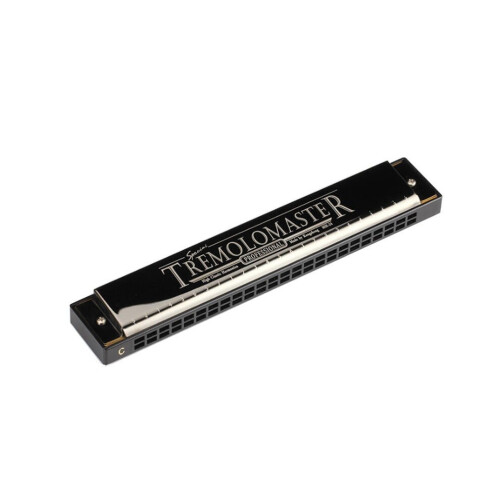 (Σκούρο Μαύρο) 24 Τρύπες Tremolo Polyphonic Harmonica C Key for Children Beginn