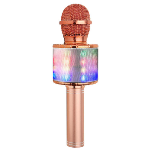 (Χρυσό) Ασύρματο Bluetooth Karaoke KTV Audio Live Microphone Speaker Stereo Singing Player 2