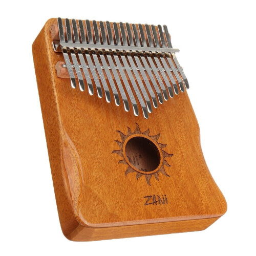 (Καφέ) Μουσικό δώρο 17 πλήκτρων Kalimba Acacia Thumb Finger Piano για λάτρ 2