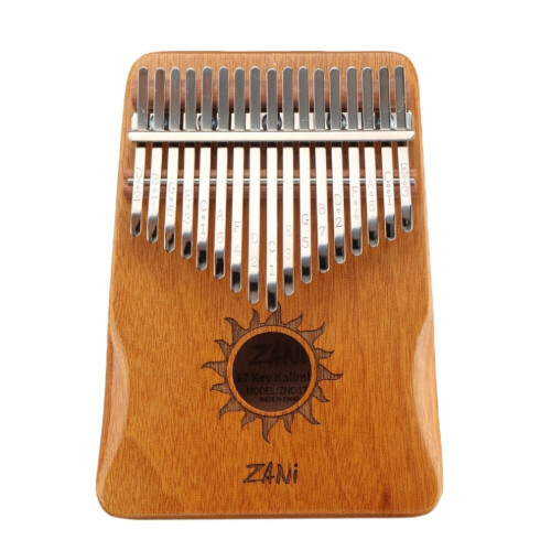 (Καφέ) Μουσικό δώρο 17 πλήκτρων Kalimba Acacia Thumb Finger Piano για λάτρ