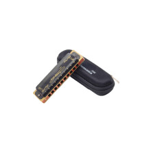 (F) 10 Hole Blues Harmonica A B C D E F G Key Black