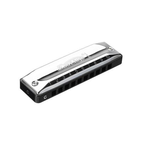 (F) 10 Holes Blues Harmonica Tone C Sliver Color για αρχάριους 2
