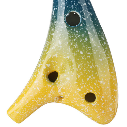 (Μωβ Μπλε) Κεραμική Ocarina Alto C Tone 12 οπών για λάτρεις της μουσικής 2
