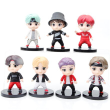 (7-2BTS) 7 pezzi Kpop Star TOP Group PVC Modello Giocattoli Azione Bangtan Boys Gruppi BTS Action Figures