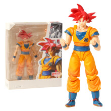 (Scatola da 16 cm) Z SHF Red Super Saiyan God Red Goku Action Figure Modello Articolato Brinquedos Giocattolo