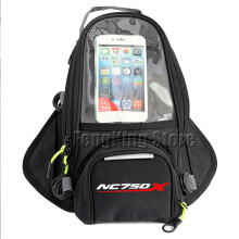 (Nero) Per Honda NC750X NC750 NC 750X Borsa magnetica per moto Borsa da viaggio Borsa da serbatoio carburante