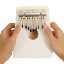 Pianoforte a pollice in legno Kalimba a 10 tasti, strumento musicale a tastiera con martello di accordatura