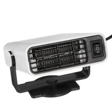 (Bianco, 12V) Ventilatore di riscaldamento elettrico per auto a 360 gradi, ventola di riscaldamento