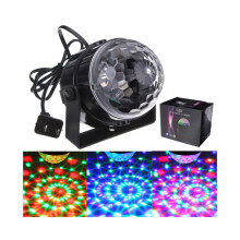 (Spina AU) Mini luce da discoteca a LED RGB da 5 W con effetto sfera magica di cristallo, per feste