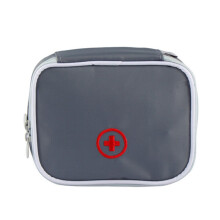 (Grigio) Borsa di pronto soccorso portatile per kit di pronto soccorso vuoto, piccole borse di stoccaggio