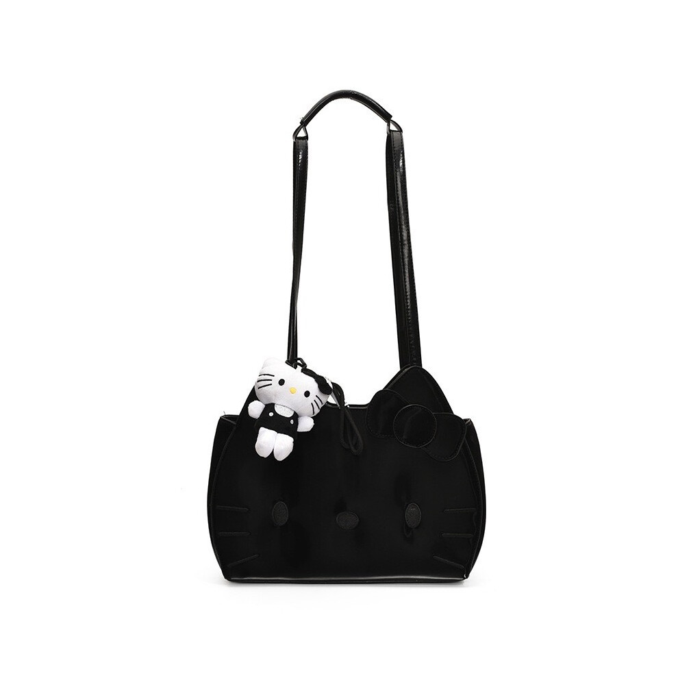 (Black) Hello Kitty Cat Backpack With Cartoon Design And Shoulder Straps Adjustable-image-OPC-PH7HQM2-NEW