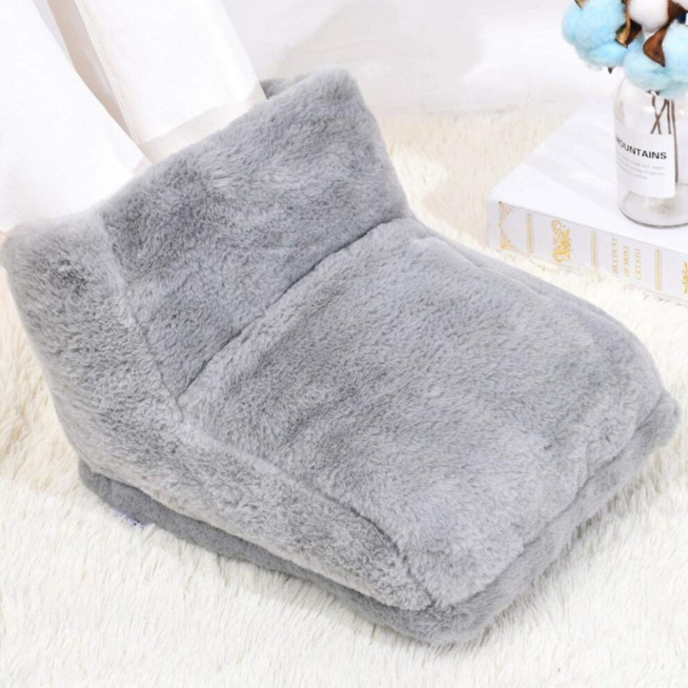 Foot Heated Electric Warmer Winter Home Office Plush Feet Boot Warming Unisex