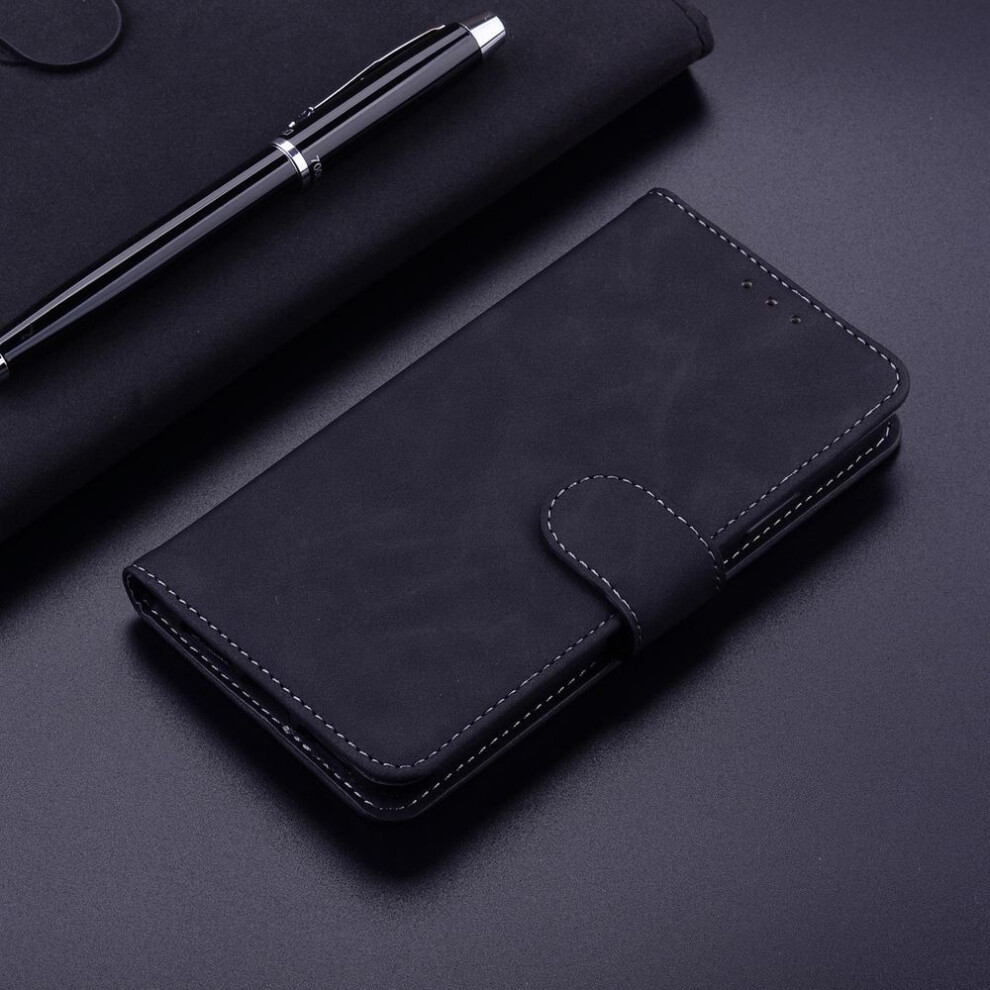 (black, Samsung Galaxy S24) Solid Color Skin Leather Phone Wallet Case Book Stand For Iphone 14 Samsung Xiaomi Google Women Men Green Card Slot Magnetic Shockproof Flip Cover Bag