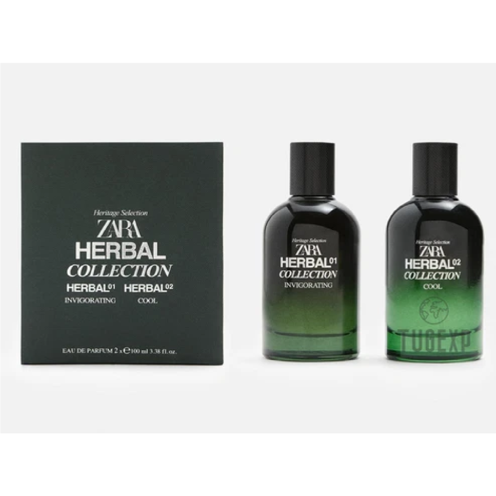 Zara Herbal Collection Set 01 + 02 Eau de Parfum Men Perfume 2 x 100ml