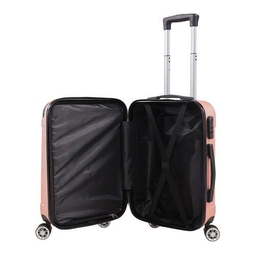 Living And Home 3PCS Lockable Travel Suitcase Set, Rose Gold 2