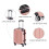 Living And Home 3PCS Lockable Travel Suitcase Set, Rose Gold 4