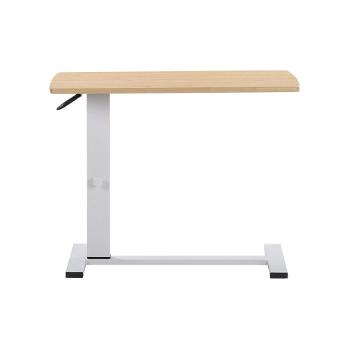 Living And Home Height Adjustable Mobile Table Overbed Desk with Wheels 2