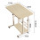 Living And Home 60*37cm Height Adjustable 2-Tier Mobile Table Overbed Desk, Light Oak 6
