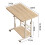 Living And Home 60*37cm Height Adjustable 2-Tier Mobile Table Overbed Desk, Natural 6