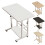 Living And Home 60*37cm Height Adjustable 2-Tier Mobile Table Overbed Desk, White 3