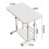 Living And Home 60*37cm Height Adjustable 2-Tier Mobile Table Overbed Desk, White 6