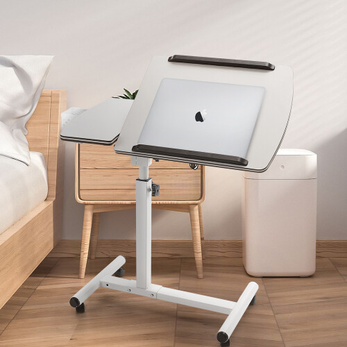 Living And Home Adjustable Standing Desk Overbed Laptop Tray Mobile Computer Table