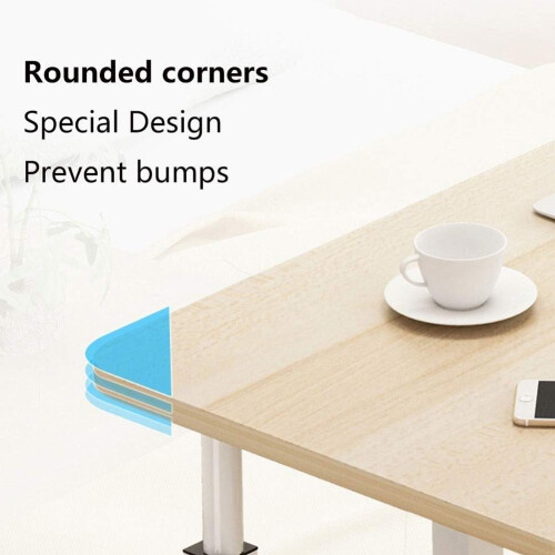 Living And Home 60*40*68CM Height Adjustable Mobile Table Overbed Desk with Shelf 2