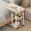 Living And Home 60*40*68CM Height Adjustable Mobile Table Overbed Desk with Shelf 2