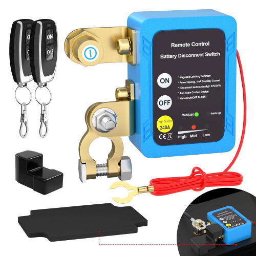 Kill Switch 12V 240A Remote Battery Disconnect Switch