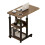 Living And Home 60*40*68CM Height Adjustable Mobile Table Overbed Desk with Shelf 4