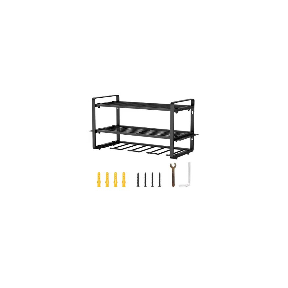 Wall Mount Power Tool Rack Drill Holder Organizer for Garage Workshop