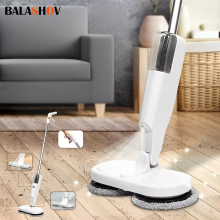 Wireless Electric Spin Mop Cleaner Automatic 2 in 1 Wet & Dry Home Cleaner S4White