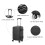 Living And Home (Black) 3PCS Lockable Travel Suitcase Set 6