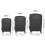 Living And Home (Black) 3PCS Lockable Travel Suitcase Set 7