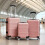 Living And Home (Rose Gold) 3PCS Lockable Travel Suitcase Set 1