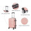 Living And Home (Rose Gold) 3PCS Lockable Travel Suitcase Set 6