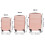 Living And Home (Rose Gold) 3PCS Lockable Travel Suitcase Set 7