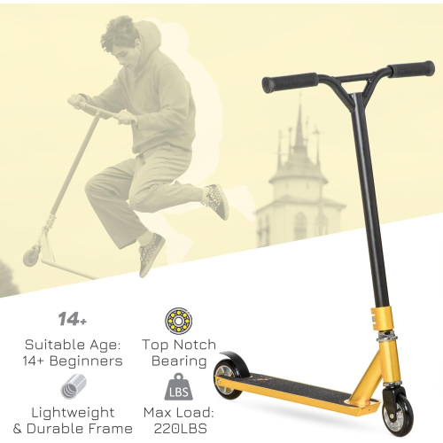 Homcom HOMCOM Stunt Scooter, 360° Entry Level Tricks Scooter 2