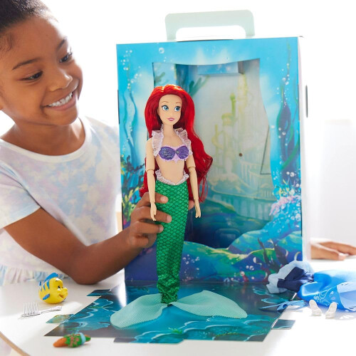 Disney Disney Store Επίσημη Κούκλα Ιστορίας Άριελ, Η Μικρή Γοργόνα, 11 ίντσες, Πλήρως Κινούμενη 1