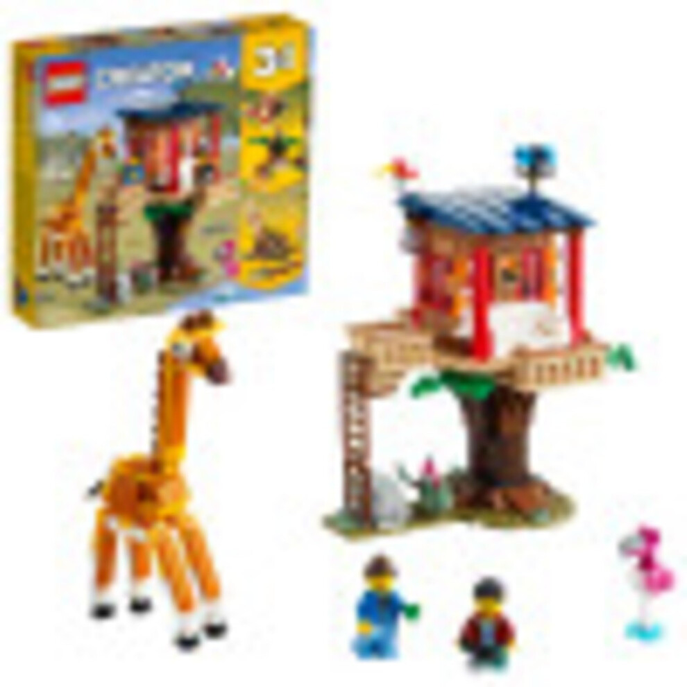 Lego Creator 3In1 Safari Wildlife Tree House 31116 Building Kit Featuring A House Toy, Biplane Toy And Catamaran Toy; Best Building Sets For Kids Who