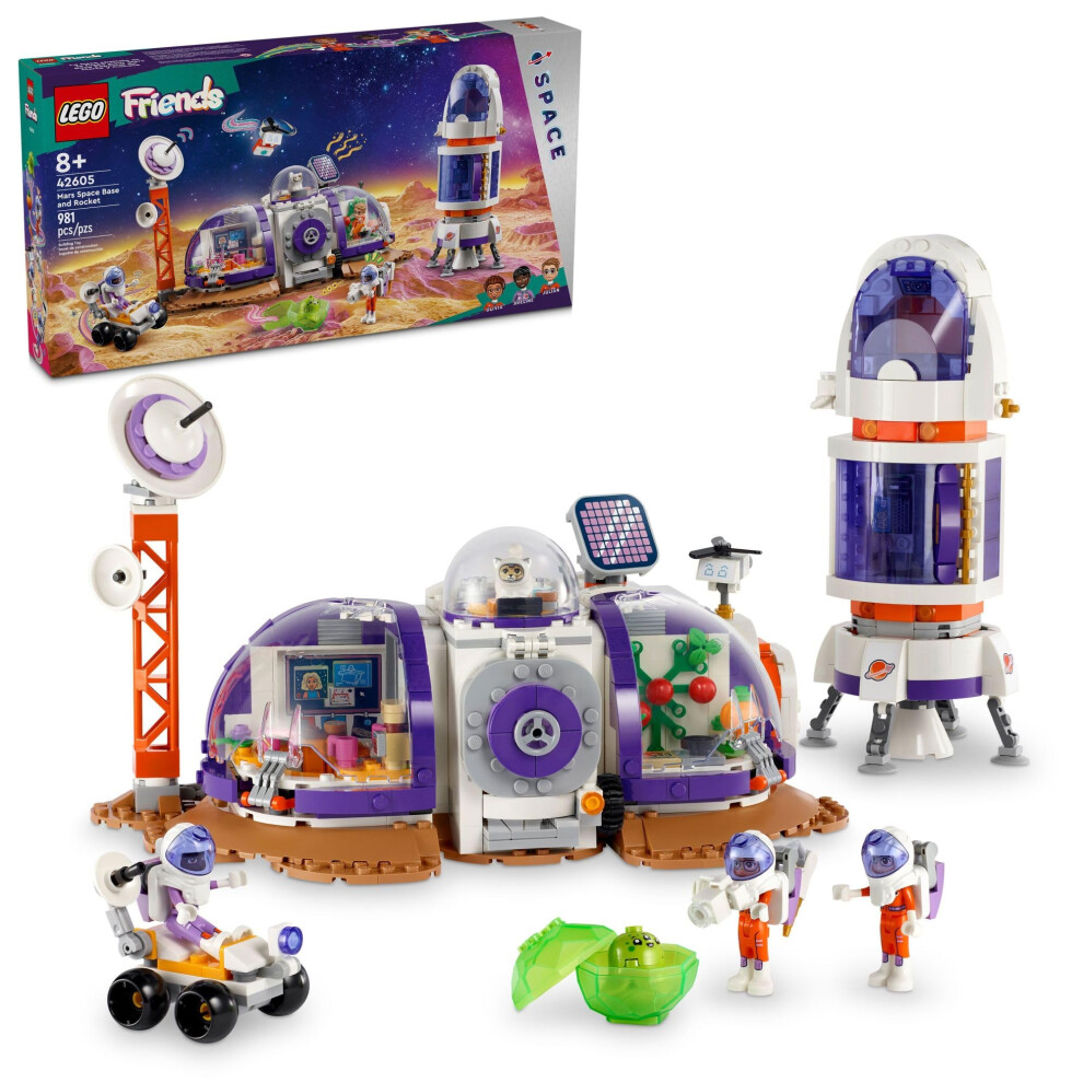 Lego Friends Mars Space Base And Rocket Set, Science Toy For Pretend Play With 3 Mini-Dolls And Spaceship Toy, Gift For Girls, Boys And Kids Ages 8 An